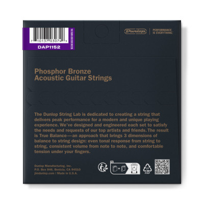Струни для гітари Jim Dunlop Phosphor Bronze Acoustic Guitar Strings (11-52) (DAP1152) Вінниця - фото 2