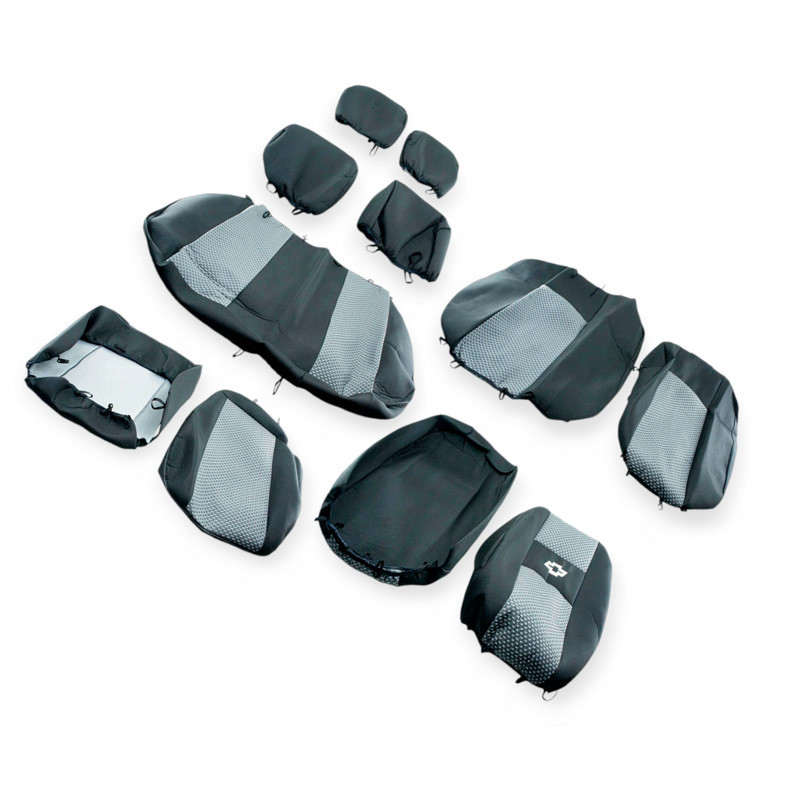 Чехлы салона chevrolet lacetti 2004-> седан раздельная «ткань» серые Мукачево - изображение 1