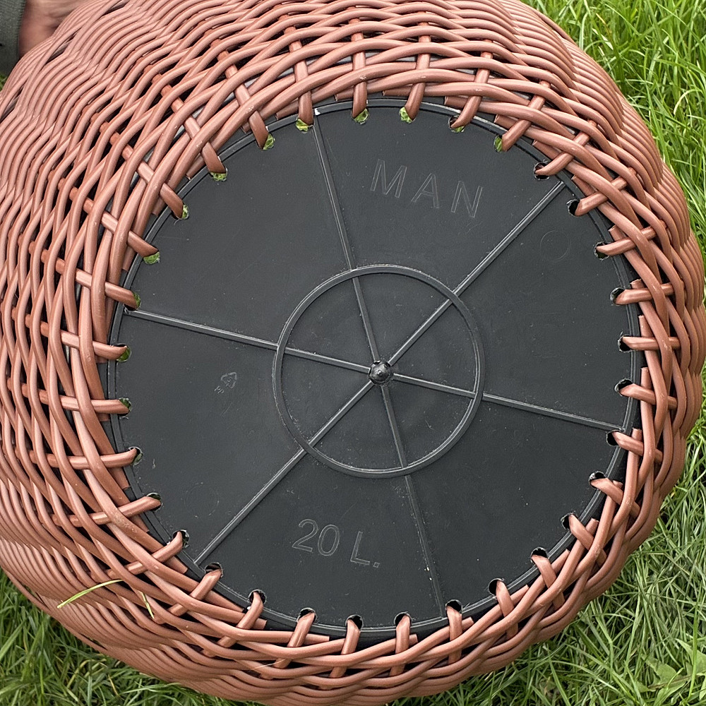 Кашпо з ротангу 20 л (ручна робота), великий горщик для рослин - червоний клен Киев - изображение 3