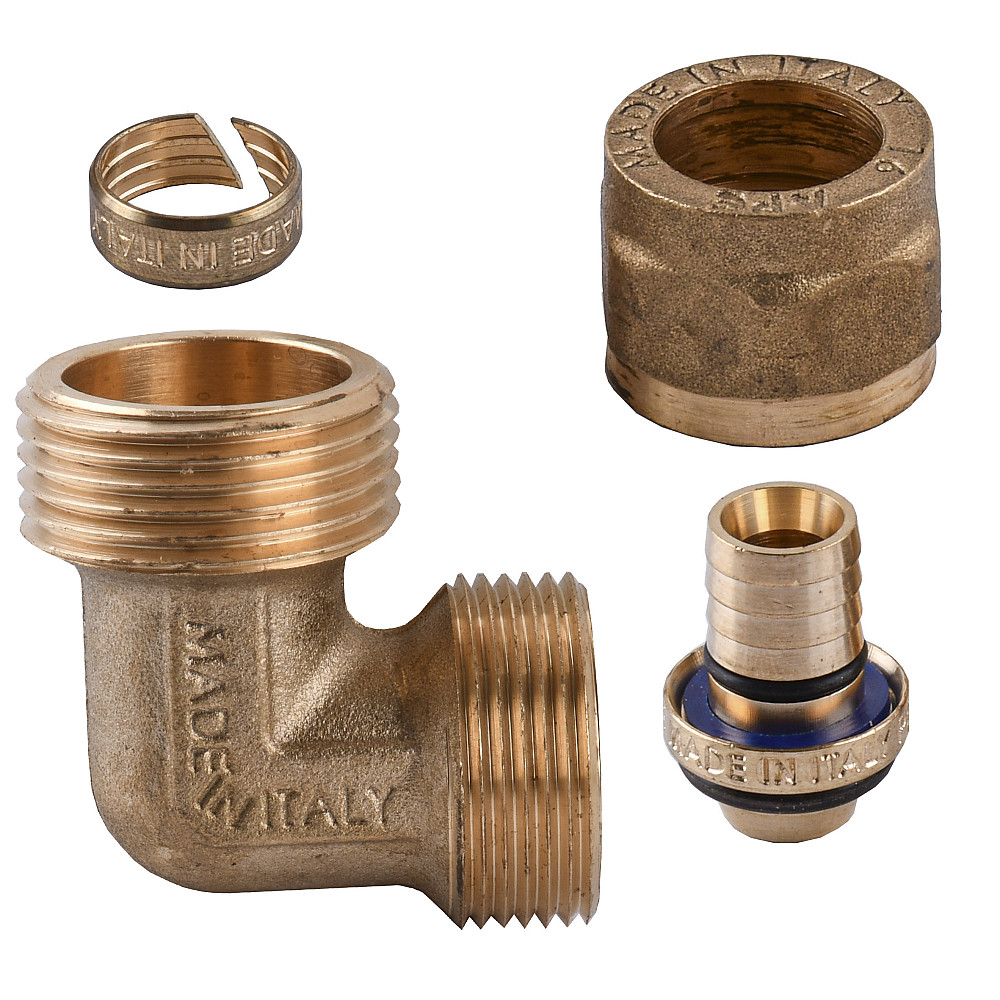 Кутник із зовнішньою різьбою APE ITALY 753 L 3/4″х20 Луцк - изображение 3