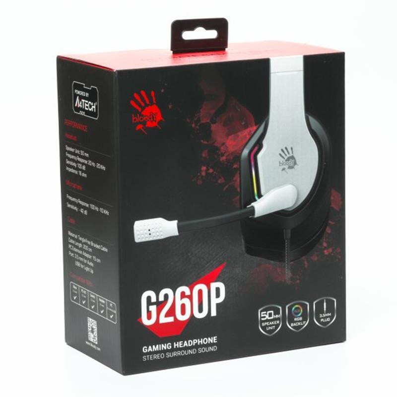 Гарнітура A4Tech Bloody G260p White ( білий/чорний ) Харьков - изображение 8