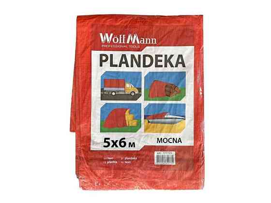 Тент будівельний 5х6м помаранчевий 80гр/м2 PLANDEKA MOCNA арт.777756 ТМ WoffMann Київ