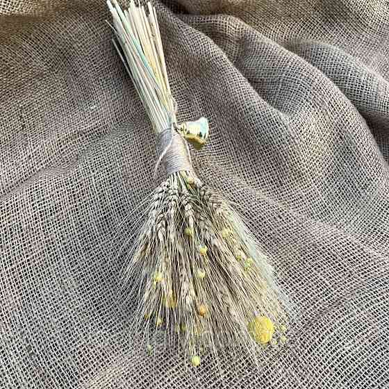 Рождественский Дедух из колисков ржи, пшеницы и льна - украинский декор Ирпень