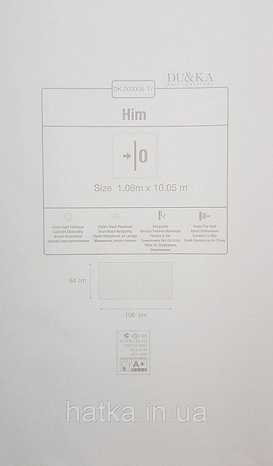 Шпалери вініл на флізеліні гарячого тиснення DU&KA Him 1.06х10 однотонні тонкі смужки бірюзові Київ - фото 4