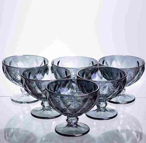 Набір креманок Fractal 6 штук по 300 мл HP-19-271 прозора креманка для десертів йогуртів морозива Коломия