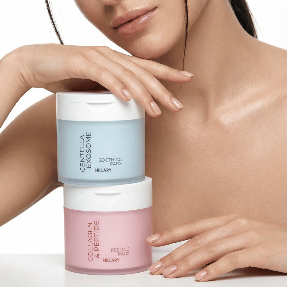 Відлущувальні тонер-педи з колагеном та пептидами Collagen & Peptide Peeling Pads Hillary 60 шт Київ - фото 15