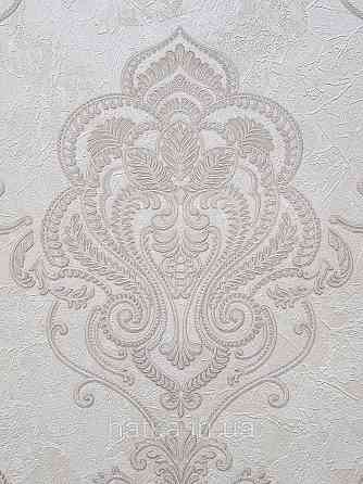 Шпалери вініл на флізеліні гарячого тиснення DU&KA King1.06х10 під штукатурку глянсові текстурні світло-беж Київ