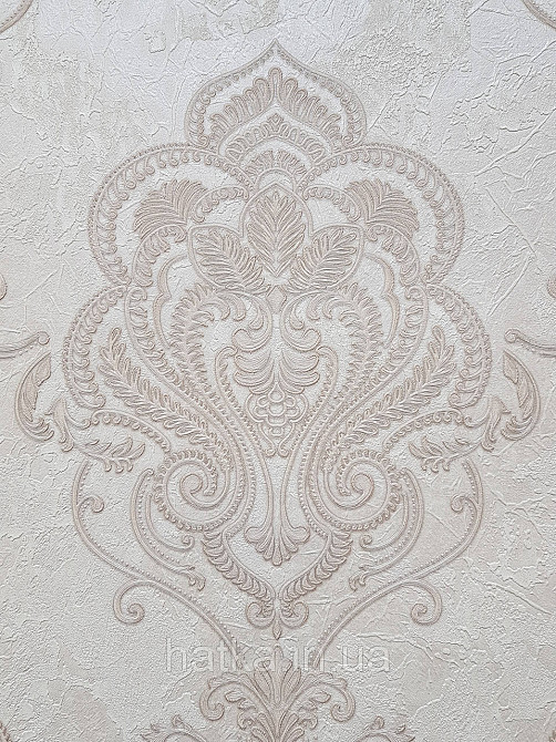 Обои винил на флизелине горячего тиснения DU&KA King1.06х10 вензеля глянцевые текстурные коричневые бежевые Киев - изображение 4