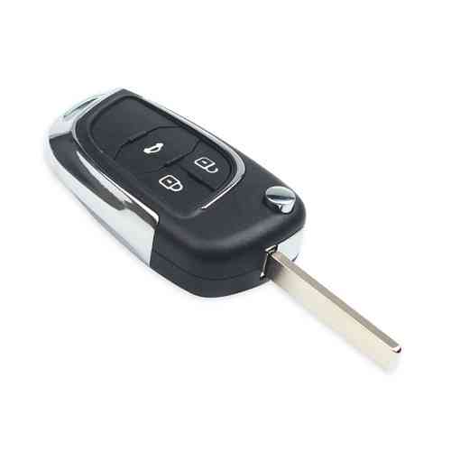 Выкидной ключ корпус Chevrolet 3 кнопки DKT0269, HU100, под чип, NEW Киев