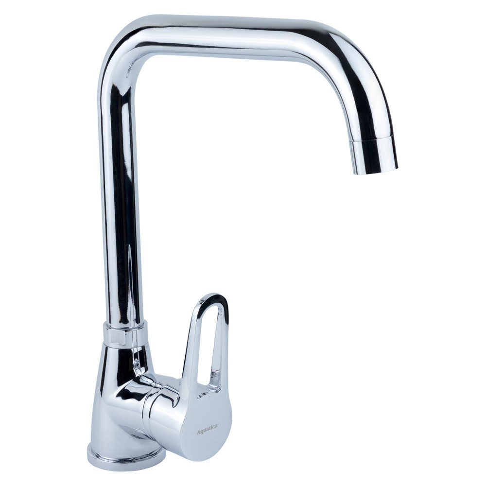 Смеситель HL Ø35 для кухни Г-гусак на гайке AQUATICA HL-4B230C (9734110) Киев - изображение 2