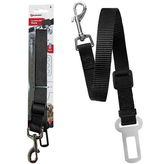 Flamingo Car Safety Belt Kura ФЛАМІНГО КУРА з’єднувач автомобільного ременя безпеки для собак Київ