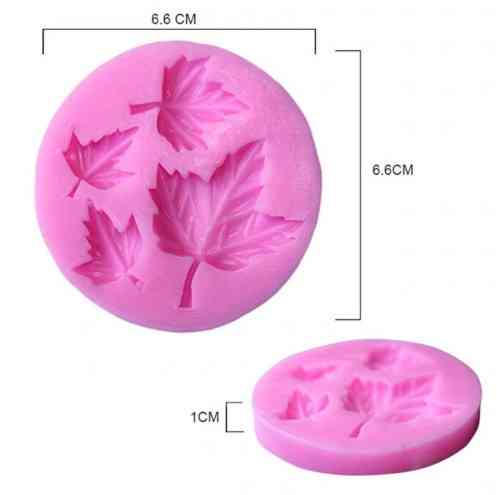 Кондитерский молд Листочки 66 мм розовый Киев