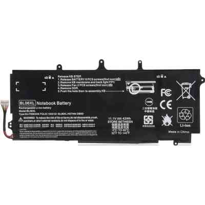 Аккумулятор для ноутбука HP EliteBook Folio 1040 G2 BL06XL, 42Wh (3783mAh), 6cell, 11.1V, Li-Pol AlSoft (A71070) Винница