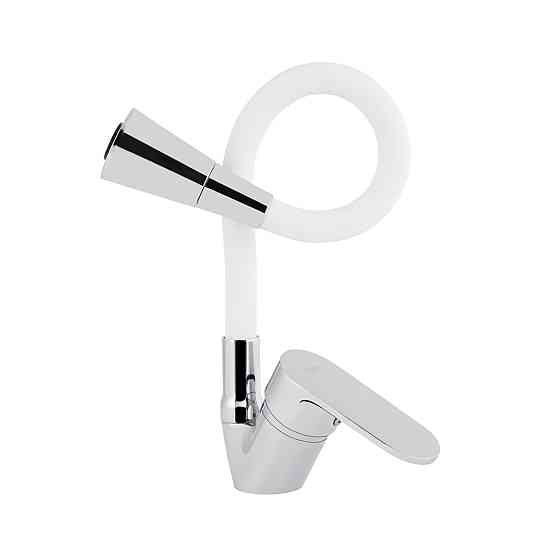 Змішувач для кухні Lidz Tani 008F3 з гнучким виливом (k40) LDTAN008F3WCR37037 Chrome/White Київ