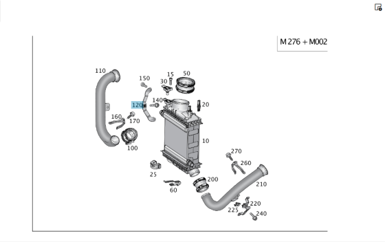 Mercedes-Benz  A2760901241 Кріплення інтеркулера праворуч R-class long V251 GL/GLS X166 ML/GLE W166 GLE Coupe C292 Одеса