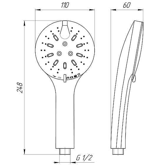 Душова лійка Topaz NF-2206-00-WHITE Київ