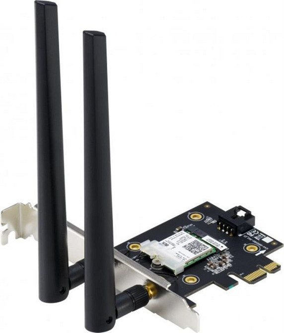 Бездротовий адаптер Asus PCE-AX1800 (AX1800, Bluetooth 5.2, WPA3, MU-MIMO, 2 зовнішні антени) ( PCI Express ) Харків - фото 1