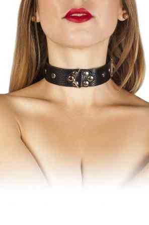Ошейник Leather Restraints Collar, Black Sex Aura Київ