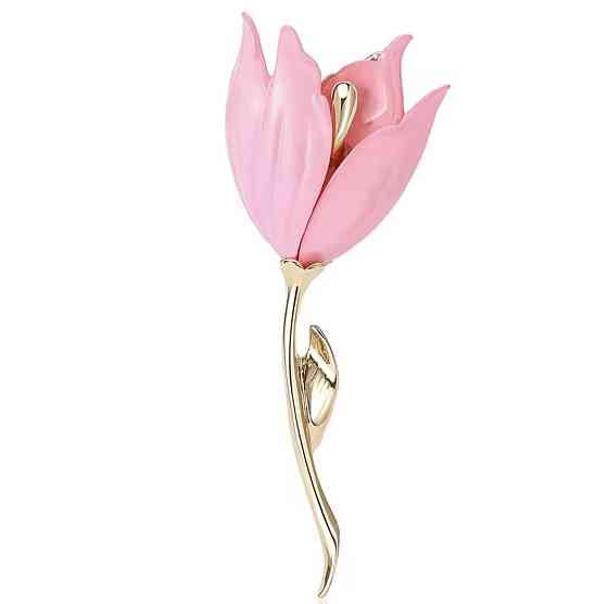 Брошка "Тюльпан"  Рожевий Сміла
