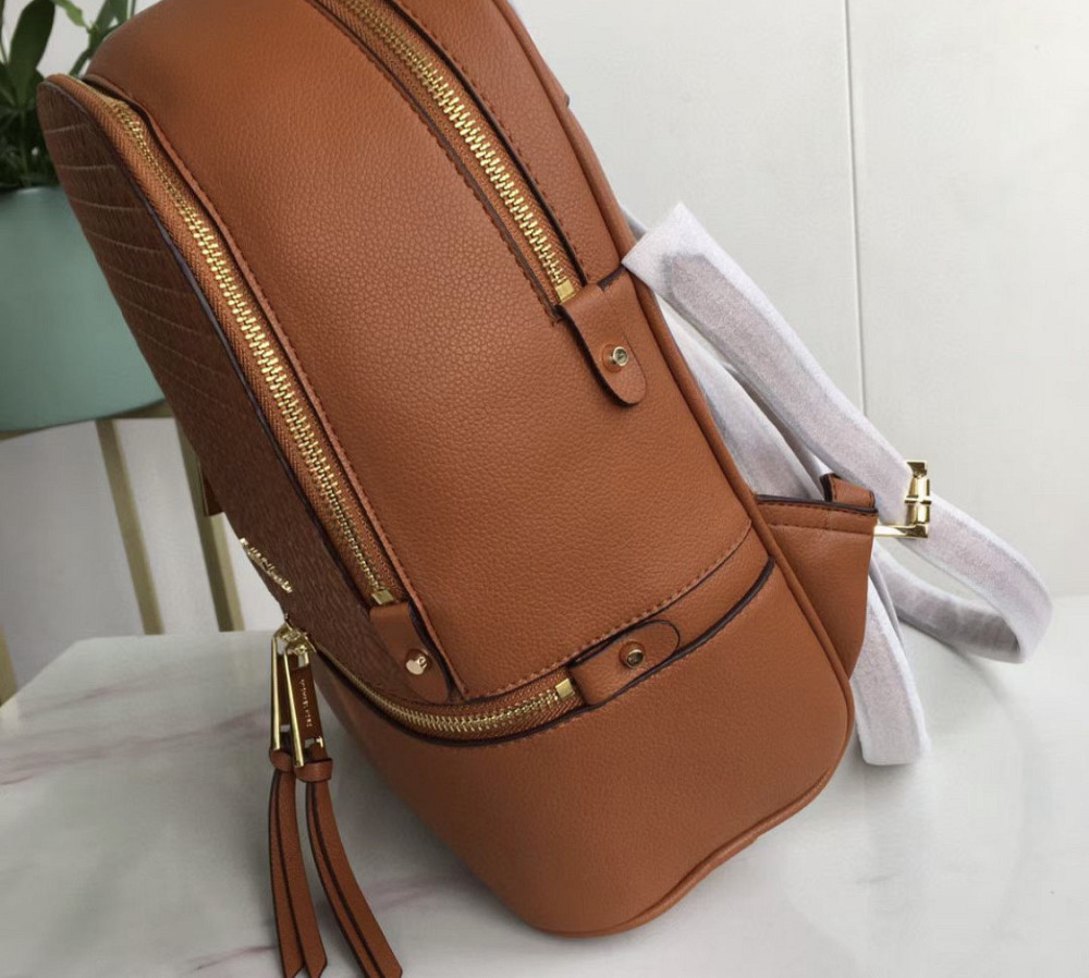 Женский рюкзак Michael Kors Rhea Zip G Brown Lux Киев - изображение 8