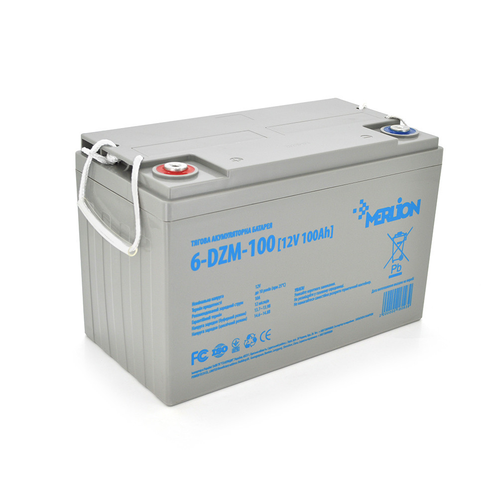 Тягова акумуляторна батарея AGM MERLION 6-DZM-100, 12V 100Ah ( 330 x 175 x 220) Q1 Київ - фото 1
