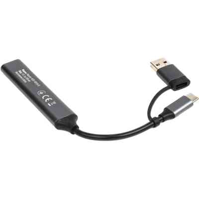 Концентратор Maxxter USB-C + USB-A to 1xUSB 3.0 + 2xUSB 2.0 + 1xUSB-C (HU3C-4P1CN-01) Винница