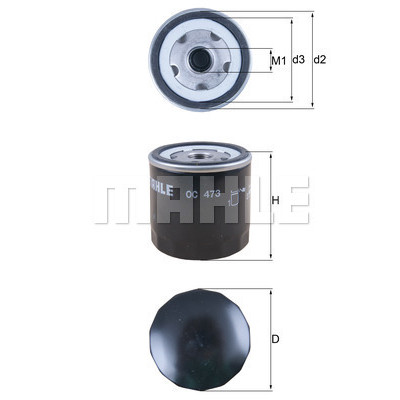 Фільтр масляний Mahle OC473 Вінниця - фото 1