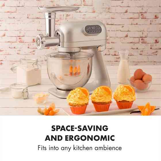 Набір стаціонарних міксерів Curve Plus 5 л 
            
                 М'ясорубка 4-в-1 
                 срібло (Німеччина, читати опис) Рівне