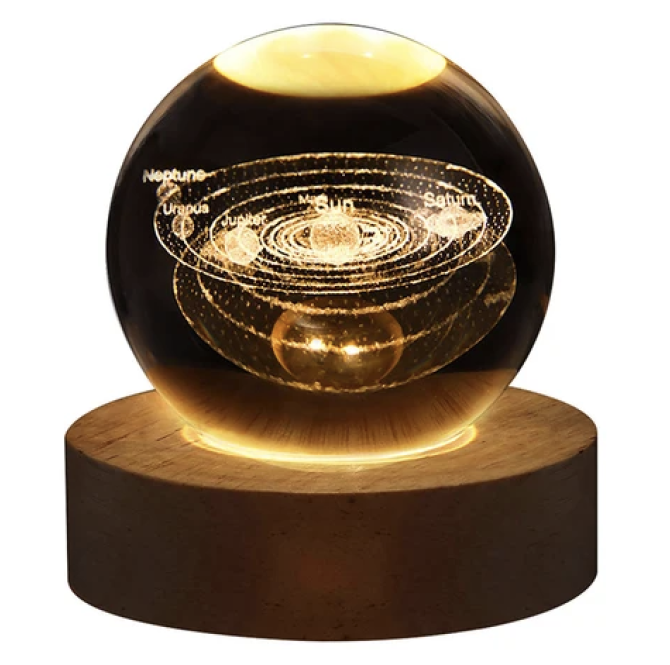 Кришталева Світильник декоративна "Хрустальна куля" від USB ball 8 см WL 881 (30) Київ - фото 1