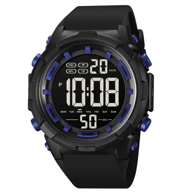 Чоловічий наручний годинник Skmei 1845 (Чорний з синім) Вінниця - фото 1