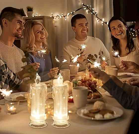 LED свічки на батарейках  1 шт 18х6 см Сміла