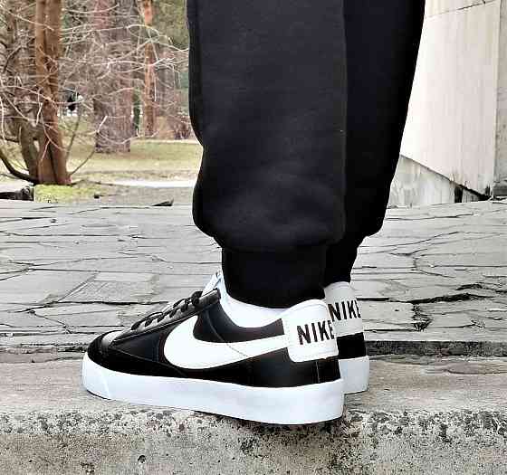 Кроссовки Nike Blazer Черные Мужские Белые Форсы Кожаные Найк (размеры: 41,42,43,44,45,46) Днепр