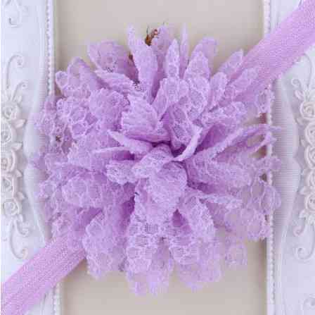 Повязка на голову детская с цветком 40-50 см сиреневый Киев