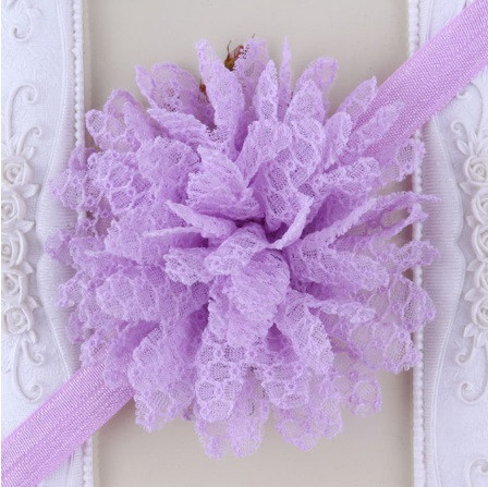 Пов'язка на голову дитяча з квіткою 40-50 см бузковий Київ - фото 1