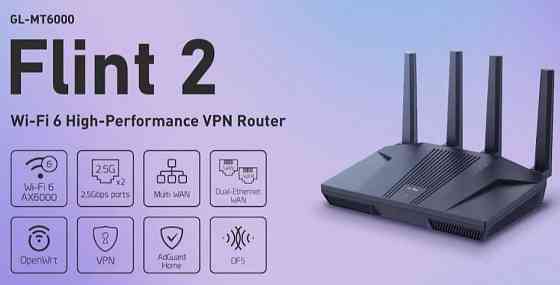 Роутер: Flint 2, найшвидший і найпотужніший Open WRT VPN. Київ