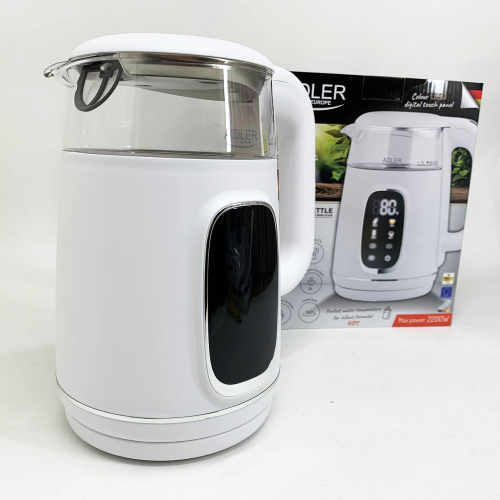 Чайник электро подсветка Adler AD 1305 1.7Л 2200Вт, Чайник с подсветкой и индикатором уровня воды VT-82 Львов - изображение 13