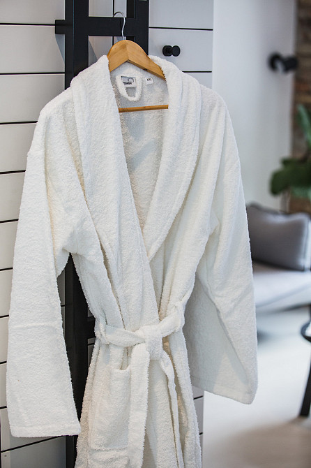 Халат готельний Ecotton XXL махровий білий з поясом універсальний White Коломия - фото 9