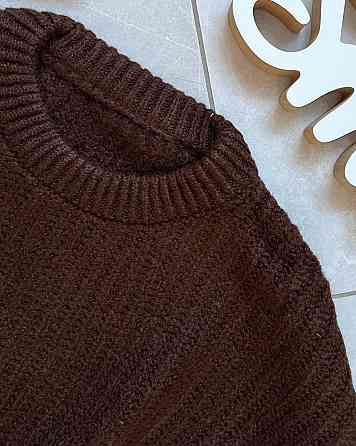 Жіночий повсякденний светр універсального крою машинне в'язання Шоколад Одеса