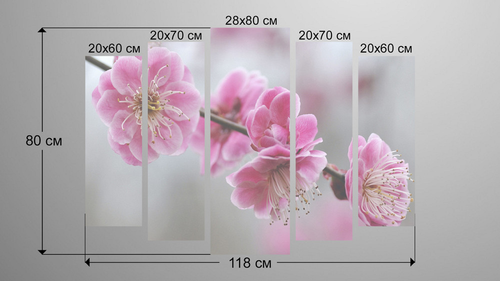Модульная картина Цветы Весна Art-215_5 Киев - изображение 3