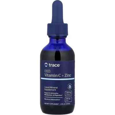 Витаминно-минеральный комплекс Trace Витамин C и Цинк ионизированные в каплях, Ionic Vitamin C+Zinc, Tra (TMR-00568) Винница