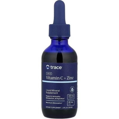 Вітамінно-мінеральний комплекс Trace Вітамін C та Цинк іонізовані в краплях, Ionic Vitamin C+Zinc, Tra (TMR-00568) Вінниця - фото 1