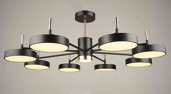 SIRIUS Люстра стельова світлодіодна Sirius B N4192/8 BK+FGD Коломыя