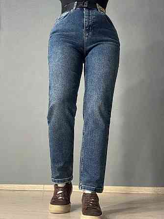 Джинсы женские Dragon 8192 Mom jeans с ремнем синие, синий, 28, 28, 73 см, 99 см Киев
