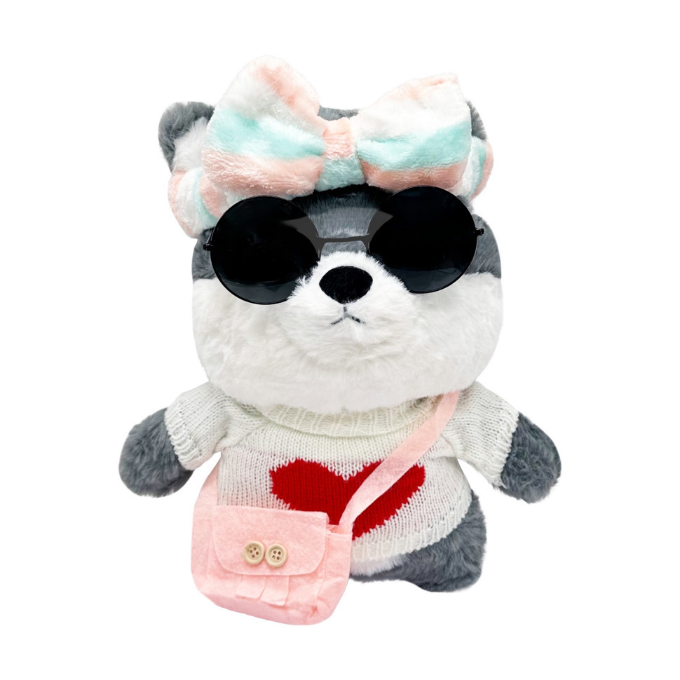 М'яка іграшка "Песик" K0201(Grey) одяг в асортименті, 30 см Вінниця - фото 3