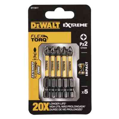 Набор бит DeWALT IMPACT TORSION, ударные, Pozidriv, Pz2, L=57 мм, 5 шт (DT7391T) Винница