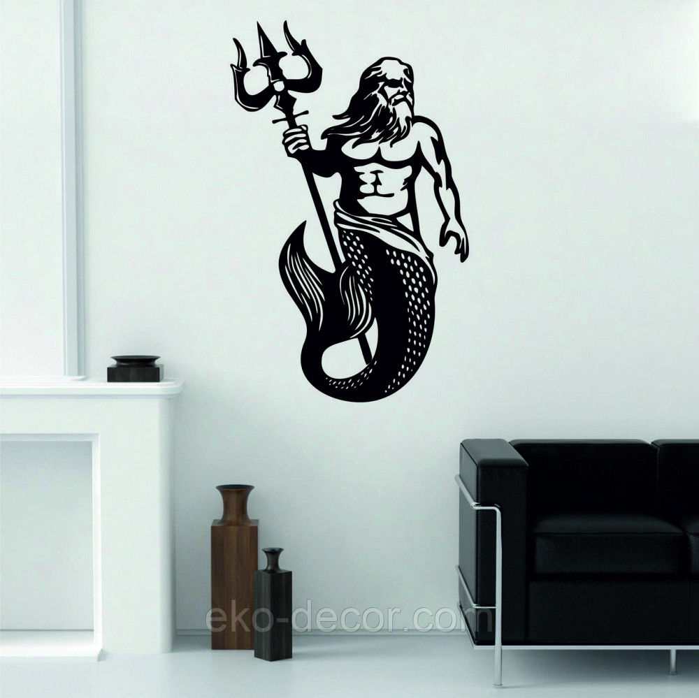 Декоративне настінне Панно «Пасейдон», Декор на стіну 70*44 см, Чорний Київ - фото 5