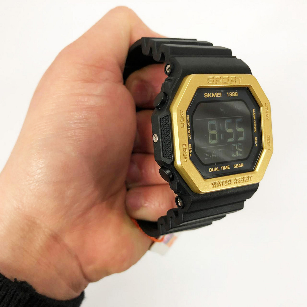 Простий електронний наручний чоловічий годинник SKMEI 1988GD, Надійний чоловічий наручний годинник WN-22 Львів - фото 15