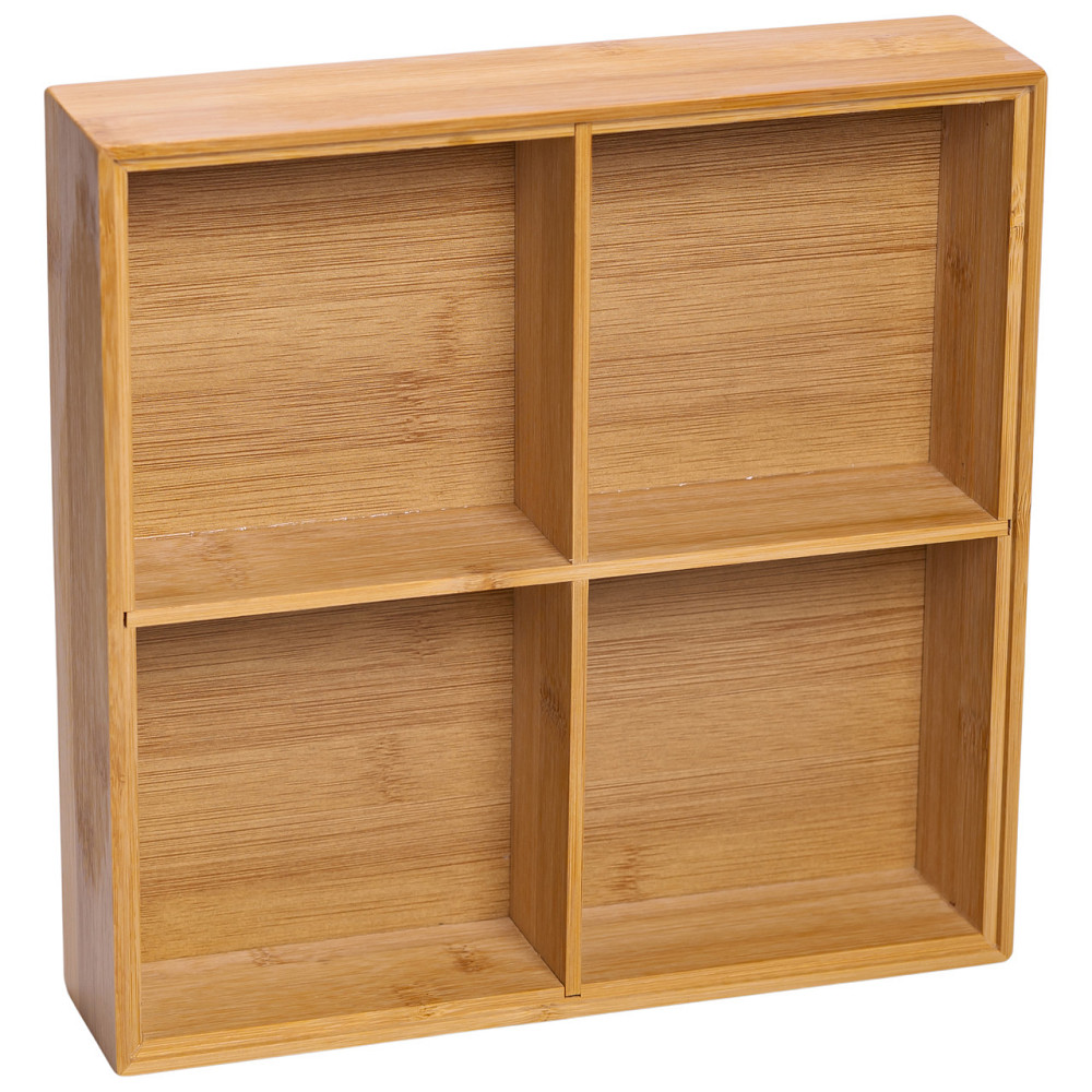 Yiwu Менажниця дерев'яна на 4 секції з кришкою квадратна HB-40-1 Киев - изображение 5