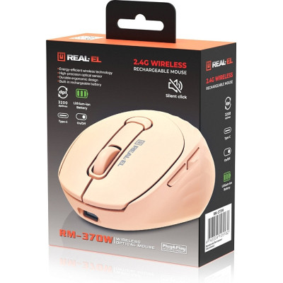 Мышка REAL-EL RM-370W Wireless (EL123200056) Винница - изображение 3