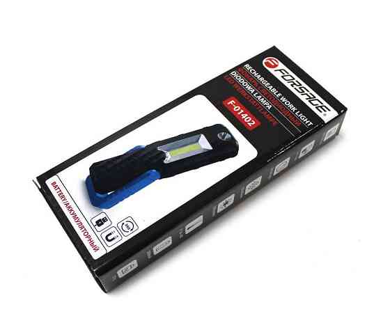 Лампа світлодіодна акумуляторна (5W COB + 1W, магніт, 180гр., 250Lm, 2000mAh, зарядка12V, час раб.3ч Одеса